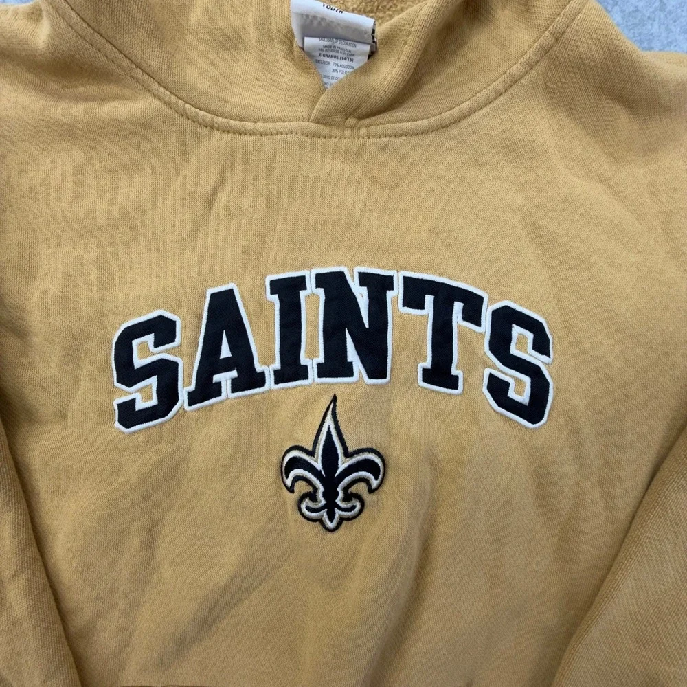 NFL Team Apparel‎ New Orleans Saints Youth XL Hoodie Gold Fleur-de-lis Pullover